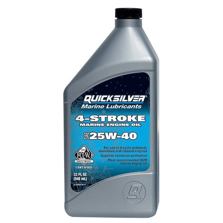 Quicksilver Quicksilver Marine Lubricants 25W-40 4-Cycle Outboard Motor Oil 32 oz 1 pk 71092-8M0078619